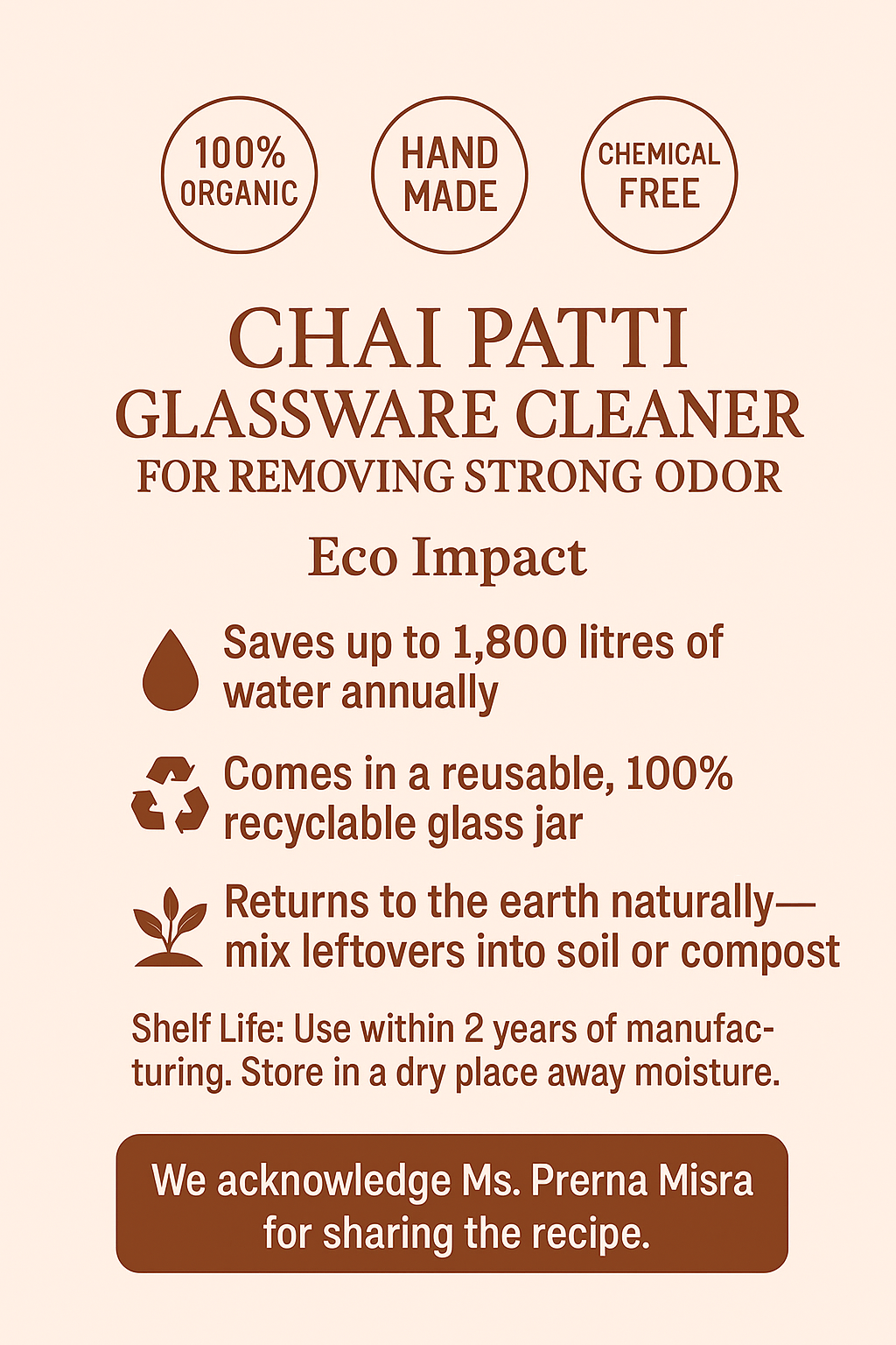Chai Patti Glassware Cleaner for Removing Strong Odor - Image 2
