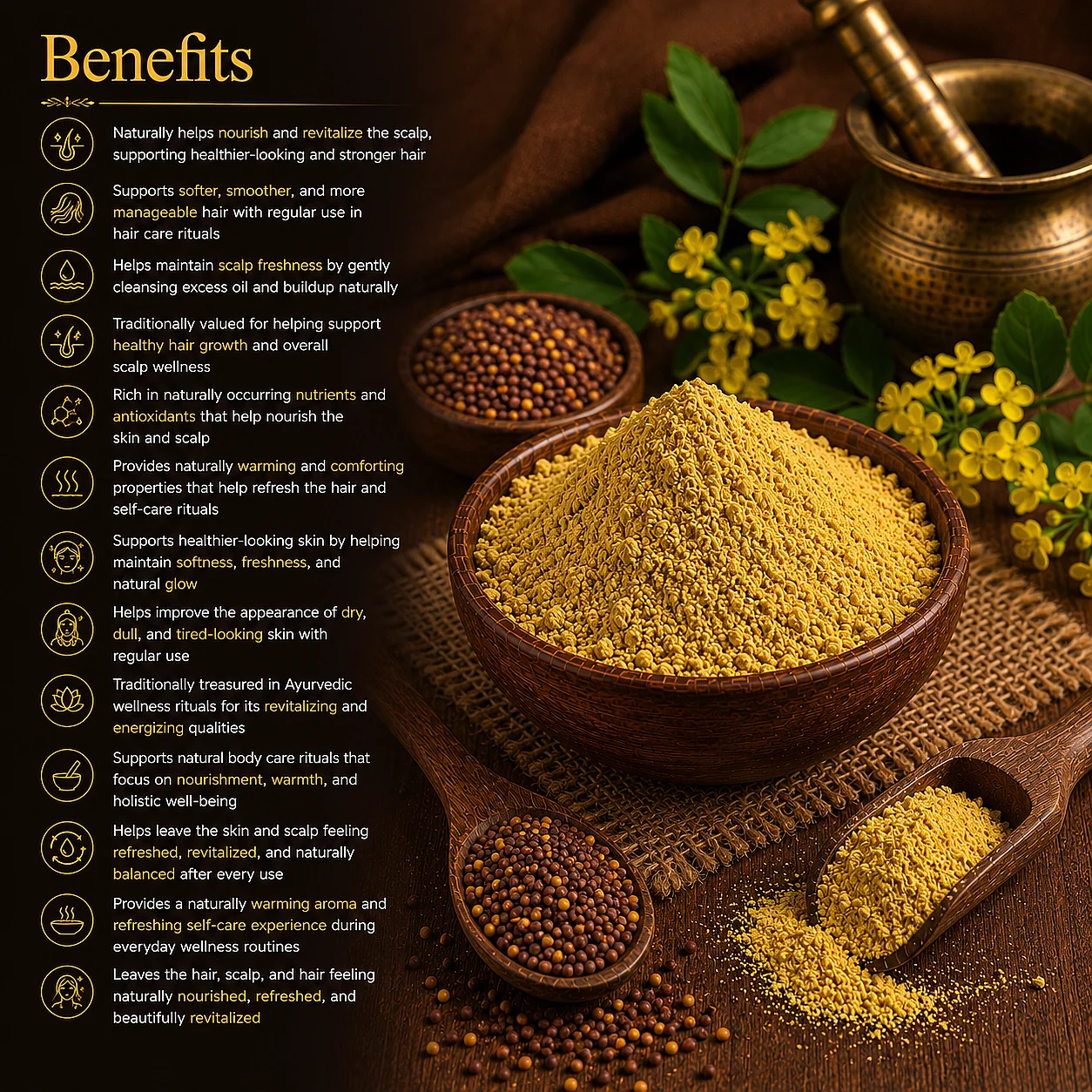 Mustard (Sarso) Powder - 100g - Image 2