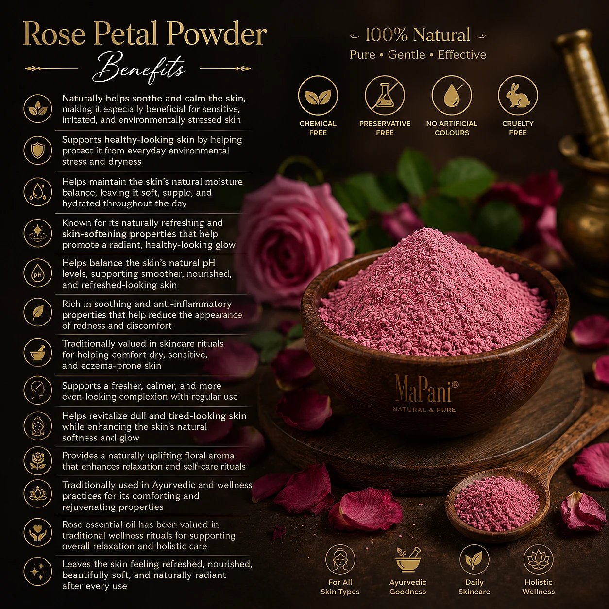 Rose Petal (Gulaab Patti) Powder - Image 2