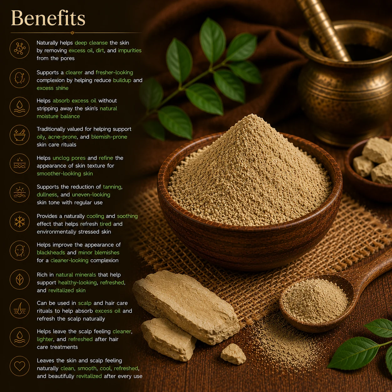 Fuller's Earth (Multani Mitti) Powder - Image 2